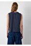 Zero-Sleeve Slim Fit Textured Fabric Women's Shirt. - 3