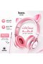 سماعة هوكو W36 كات إير سلكية مع مايك، مدخل 3.5mm، سلك 1.2 متر - زهري - 2