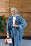 Women's Embroidered Bat Sleeve Jeans Set - 3