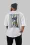 For Dog Lovers 60 White Oversize T-Shirt with Back Dog Print 100% Cotton Unisex Dog Lover Premium Design - 4