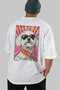 For Dog Lovers 55 Back Dog Print White Oversize T-Shirt 100% Cotton Unisex Dog Lover Premium Design - 6