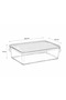 Set of 4 3250 ml Refrigerator & Freezer Storage Containers with Lids Transparent Food Organizer - 4
