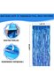 Blue Color Extra Metallized Shiny Fringed Background Curtain Imported a Quality 1X2 Meters