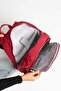 Unisex Red School Bag, Travel Bag with Laptop Compartment, Waterproof Crinkle Fabric Backpack, 45X30Cm - 3