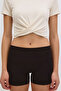 Women's Crew Neck Short Sleeve Crop Blouse with Twist Detail on the Front - 2