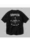 Sparta Gym Oversize Back Printed Black T-Shirt 100% Cotton Streetwear Premium Comfortable Fit - 3