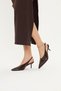 Mila Brown Slingback Heeled Shoes - 5