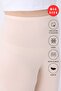 Women's 5-Pack Beige Plus Size Underwear Capri Leggings (with Mesh) - 90% Cotton - 4