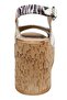 Women's Vegan Leather White Wedge Heeled Sandals - Minimal Crisis Design - 8