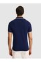 Navy Blue Slim Fit Zippered Polo Collar Knitwear T-Shirt 50328360-Vr033 - 5