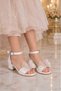 Girl's Sparkling Evening Dress Sandals with Moving Accessory Detail