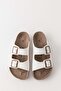 Unisex White Soft Pad Sole Double Strap Buckle Daily Comfortable Summer Home & Outdoor Slippers - 5