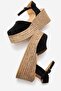 Connell Women's Genuine Leather Sandals Black Suede - 5