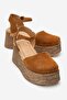 Connell Women's Genuine Leather Sandals Tan Suede
