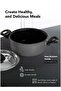 8-Piece Non-Stick Cookware Set Aluminum Pots And Pans, Bakelite Handle, Stainless Steel Lids - 5