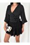 Women's Double-Breasted Tie-Dye Polka Dot Blouse - 2