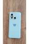 Xiaomi Redmi 12C Heart Printed Inside Velvet Premium Silicone Phone Case (Blue Color)
