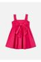 Girl's Belted Satin Evening Dress Fuchsia 3926 - 5