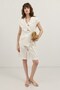 Ecru Linen Blend Belted Women's Vest - 2