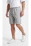 Men's Gray Color Oversize Comfortable Combed Cotton Shorts with Side Pockets - 8