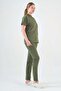 Lycra Army Green Zipper Detailed Surgical Suit - 3