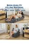 Comfortable Single Folding Sofa Bed for Living Room - Convertible Armchair with Mattress and Cushion, Back Support, Space Saving Design, Ideal Floor Stand, Dark Grey - 2