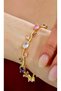 Colorful Zircon Stone Gold Color Tulip Bracelet - 4