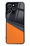 Xiaomi Redmi 12 Glossy Phone Case with Orange Cross Design