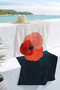 Flower-Themed Modern Beach Towel - Minimalist Red Navy Blue Pool Sea Quick-Dry Beach Cover-Up - 4