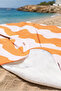 Wavy Stripes Modern Beach Towel - Orange Pink Minimalist Pool Sea Quick Dry Beach Cover-Up - 5