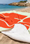 Retro Oh Hi Lettering Typographic Beach Towel - Modern Mint Orange Pool Sea Quick Dry Beach Cover-Up - 5