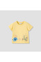 Boys Crew Neck T-shirt with Applique Accent - Cotton - Short Sleeves - 2