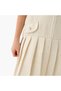 Round Neck Short Sleeves Knee Length Dress with Pleats - 5