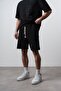 Men's Embroidery Detailed Shorts Black - 2