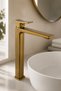 Antique Gold Rain Bowl Sink Faucet Premium Antique Gold Bowl Sink Compatible Sink Fixture - 5