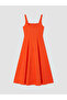 Nevavm Square Neck A-Line Pleated Poplin Dress with a Difference - 8