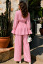 Flounced Hijab Set A9287-Çl Pink - 4