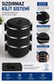 3-Tier Stainless Steel Food Container 1800 ml Leak-Proof Portable Lunch Box with Lid - 4