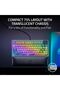 لوحة مفاتيح الألعاب BlackWidow V4 75% بتصميم قابل للتبديل السريع، مدمجة ومتينة، مع مفاتيح لمسية برتقالية، إضاءة RGB كروما، بكرة متعددة الوظائف، مفاتيح وسائط متعددة، مسند معصم مريح، لون أبيض فانتوم - 3