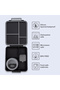 Jumbo Bento Lunch Box w/ Tritan Water Bottle 850ml – Midnight Black - 5