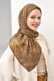Monare Scarf Ethnic Motif Green Brown 90X90 - 2