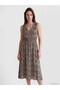 Esvab • Modern & Distinctive Leopard Embroidered Waist-Slit Dress - 2