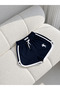Navy Blue Women's Shorts with Stripe Detail - 2
