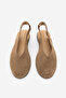 Women's Genuine Leather Closed-Front Sandals with Stitching Detail and Elastic Band, Dorlin Camel Suede - 6