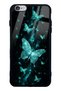 iPhone 6 Plus Turquoise Galaxy Butterfly Design Glossy Phone Case