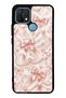 Oppo A15 Glossy Phone Case with Blush Pearl Bow Design