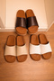 Leonardo White Skin Flat Lightweight Cork Sole Men's Slippers - 3