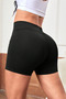 Women's Diver Fabric Black Short Sports Leggings with Pockets - 5