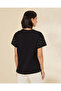 Women Black Embellished T-shirt - 3