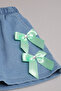 Girl's Double Set with Stoned Bow - 26Y 0881 - 3